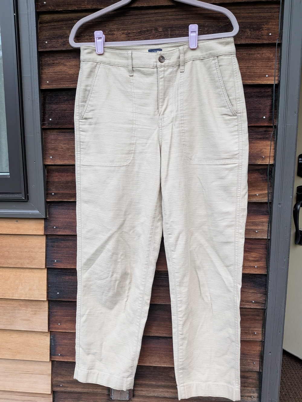 J.Crew Brushed Cotton Fair Trade Utility Trousers 6 Fall Transition